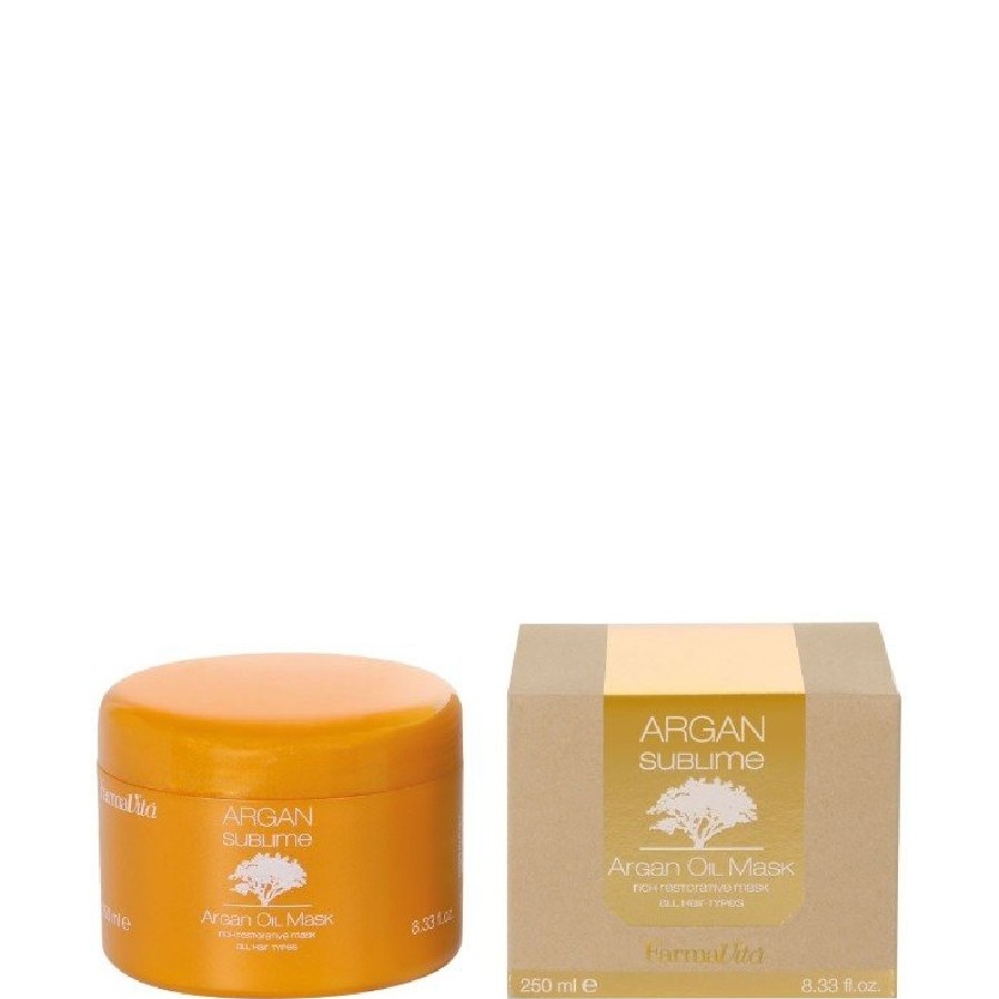 Farmavita Argan Oil Mask - Μάσκα Πολυτελούς Περιποίησης Με Λάδι Argan Για Λαμπερά Μαλλιά 250ML