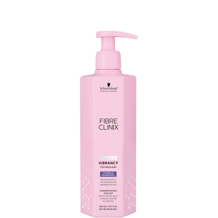 Schwarzkopf Professional Fibre Clinix Vibrancy Purple Shampoo - Σαμπουάν για ψυχρά ξανθά μαλλιά 300ML
