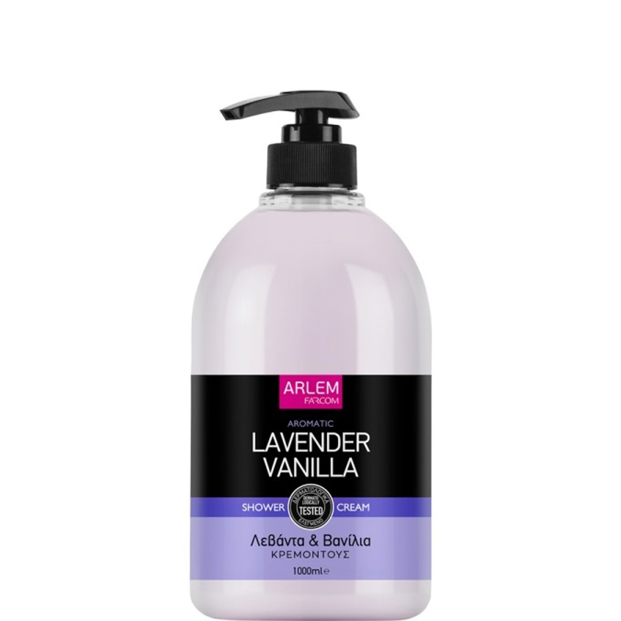 Farcom Arlem Shower Cream Gel Lavender & Vanilla - Κρεμοντούς Με Αρωμα Λεβάντα και Βανίλια 1000ML