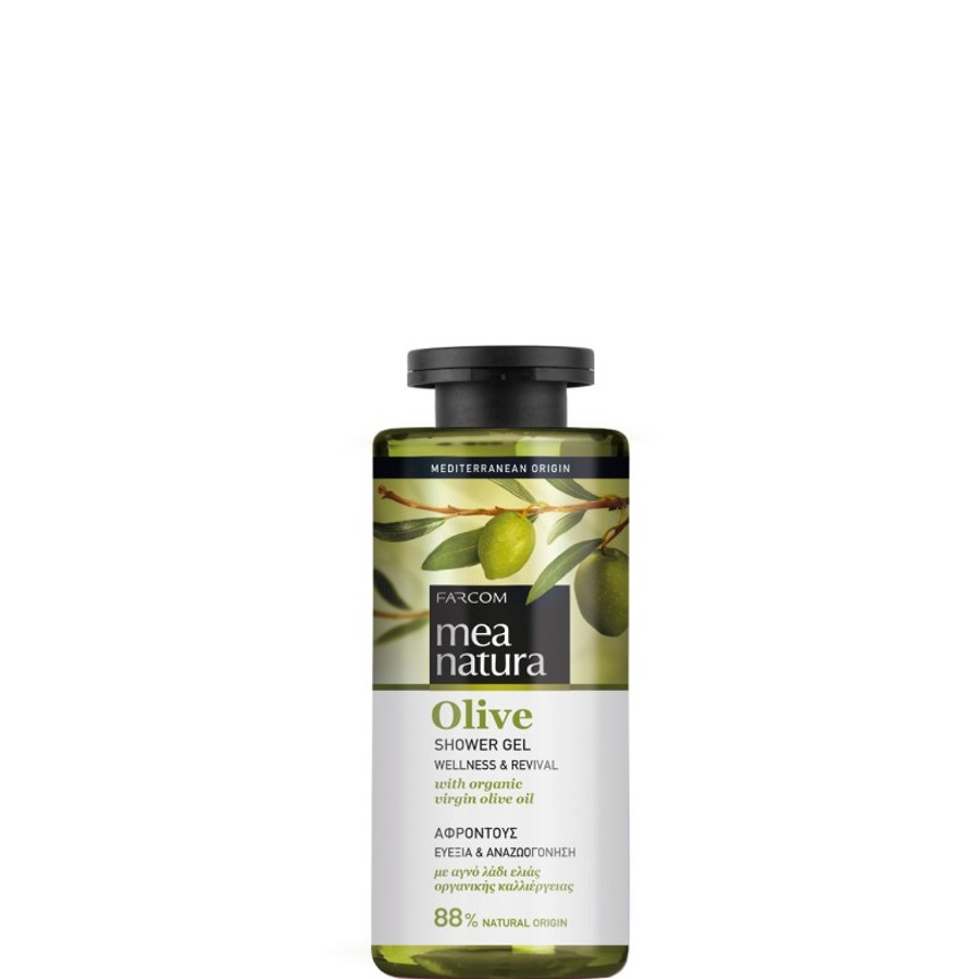 Farcom Mea Natura Olive Shower Gel - Αφροντούς Ευεξία & Αναζωογόνηση, Για κάθε τύπο επιδερμίδας 300ML